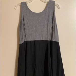 Apt 9 PXL a-line fully lined flowy skirt/tank style dress. Zipper detail on back